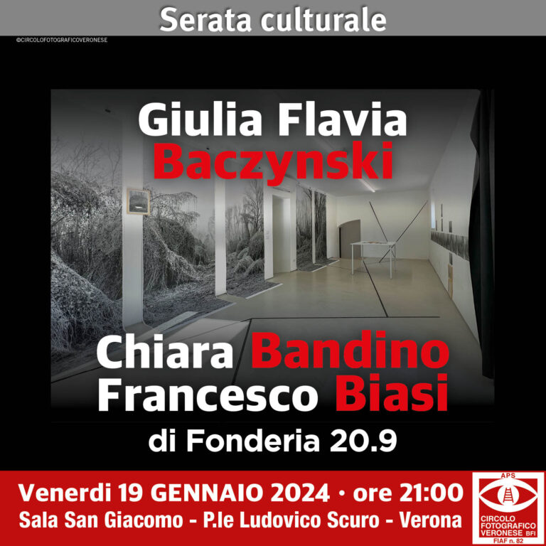 Serata culturale con Giulia Flavia Baczynski e Fonderia 20.9 con Chiara Bandino e Francesco Biasi